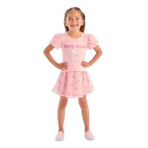 Hello Kitty Girls Pink Top and Skirt Set Size 3T